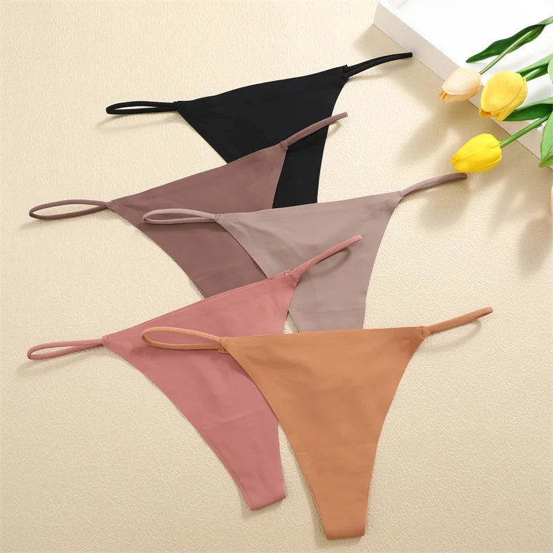 Set de 5 Tangas Seamless Sin Costuras – Invisible y Ultra Cómoda
