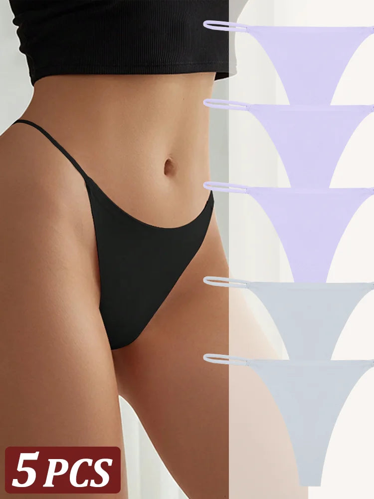 Set de 5 Tangas Seamless Sin Costuras – Invisible y Ultra Cómoda