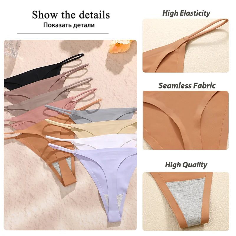 Set de 5 Tangas Seamless Sin Costuras – Invisible y Ultra Cómoda
